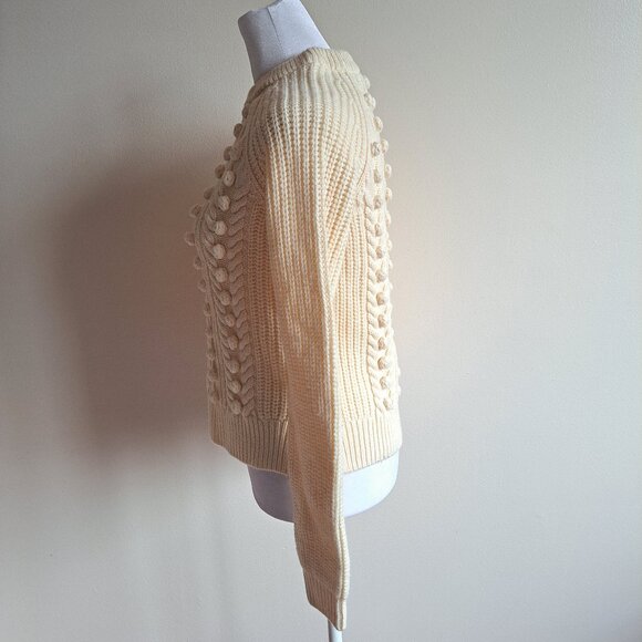 NEW Veronica Beard 100% Wool Ivory Hamilton Popcorn Sweater Size XS - Picture 8 of 16